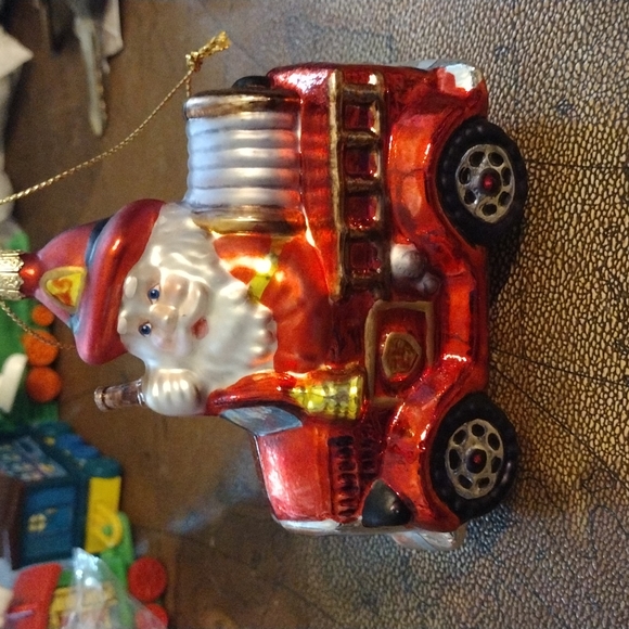 Kurt Adler Holiday Kurt Adler Santa On A Fire Truck Christmas